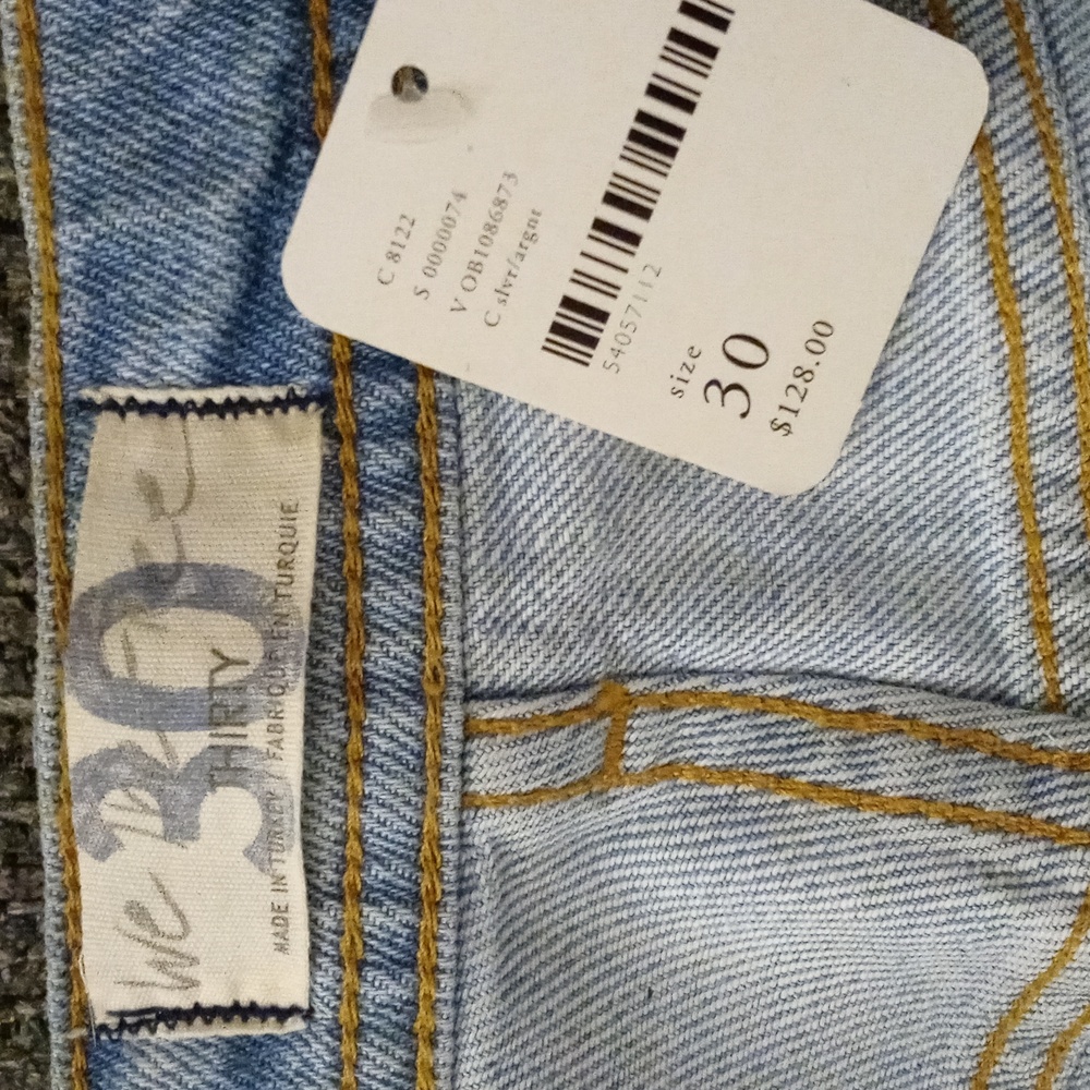 🆕️ 💙Free People💙 - Silver Maggie Foil Jean - Picture 4 of 16